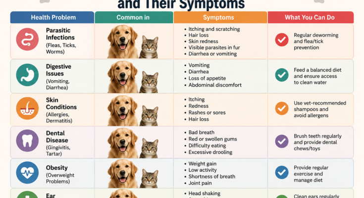 Most Common Health Problems in Pets and Their Symptoms