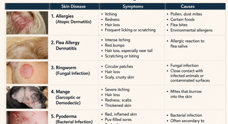 Common Skin Diseases in Dogs and Their Causes